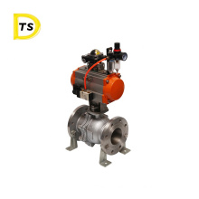 Reliable Reputation 304 316 stainless steel flange actuated  Ss Pneumatic Ball Valve